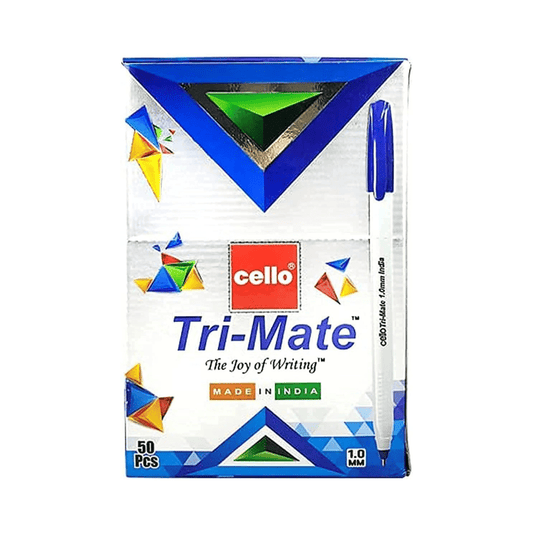 Cello Tri-Mate 1.0mm Ballpoint Pens Set of 50 - Smart Stationery