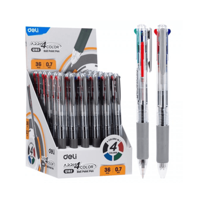 Deli Ball Point Pen Arries Series 4 Colors In One