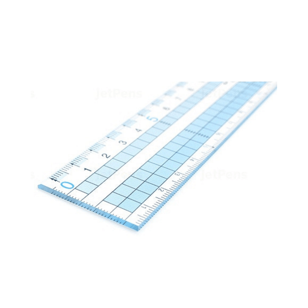 Blue Edge Ruler | Plastic Straight Rulers | Clear Measuring Rulers ...