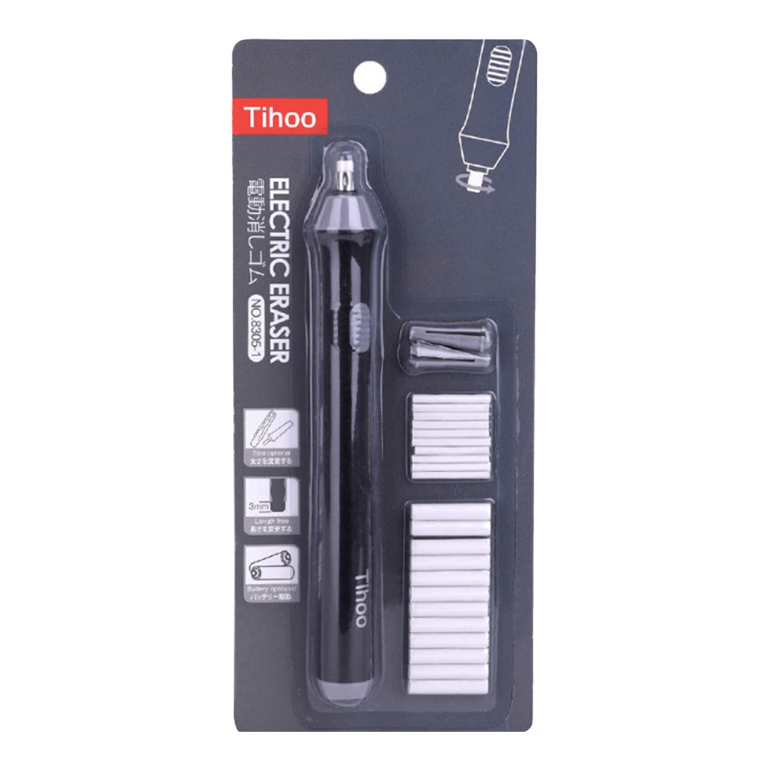 Tihoo Electric Eraser Battery Operated One-button Control Pencil Eraser