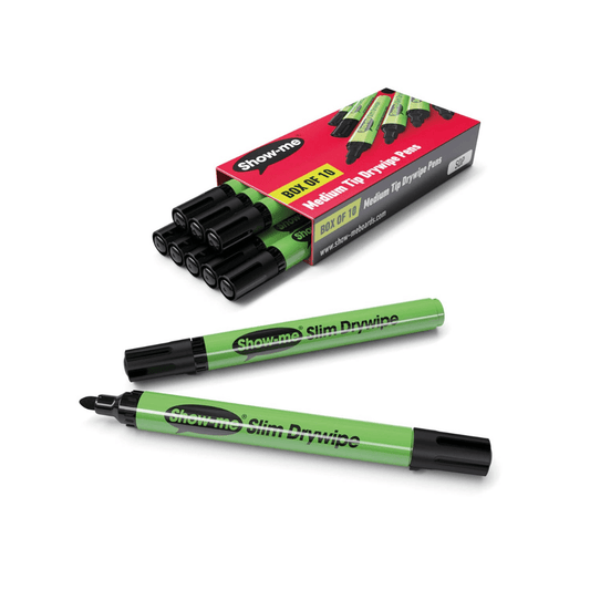 Show-me Medium Tip Drywipe Whiteboard Pens