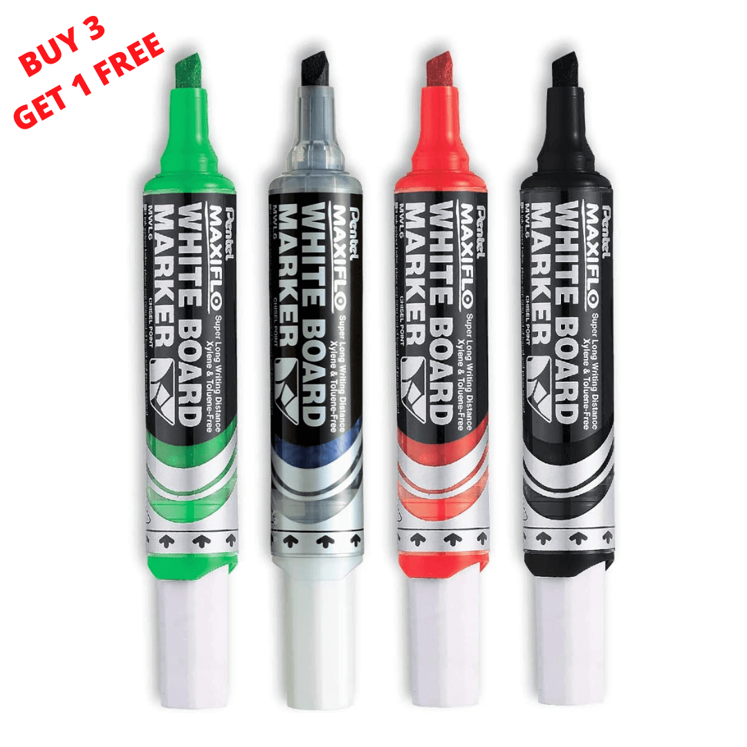 Maxiflo Whiteboard Markers | Dry Wipe Chisel Tip Marker | Liquid Ink
