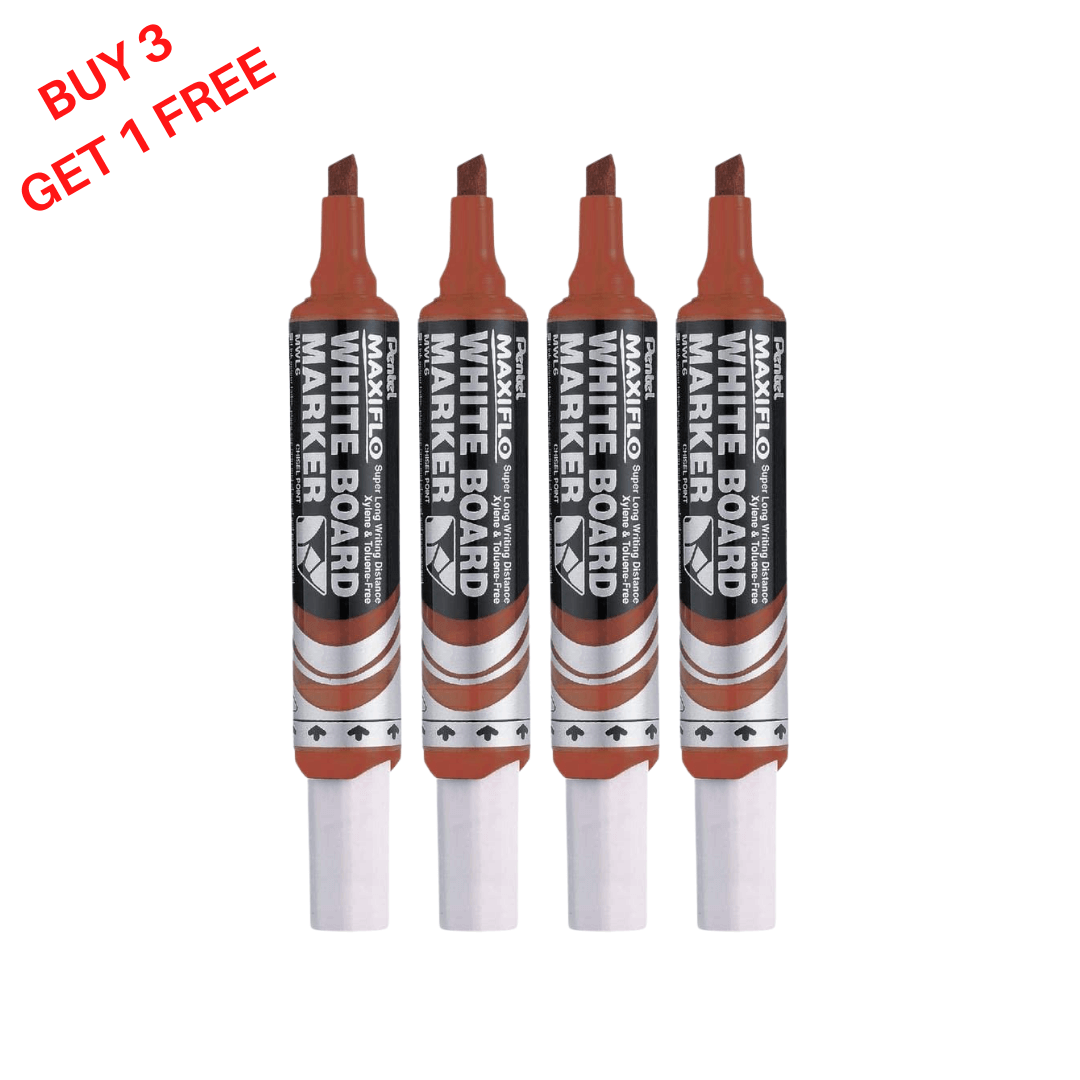 Maxiflo Whiteboard Markers | Dry Wipe Chisel Tip Marker | Liquid Ink